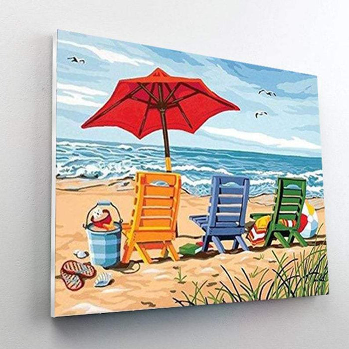 Paint By Numbers Kit - Beach Chairs