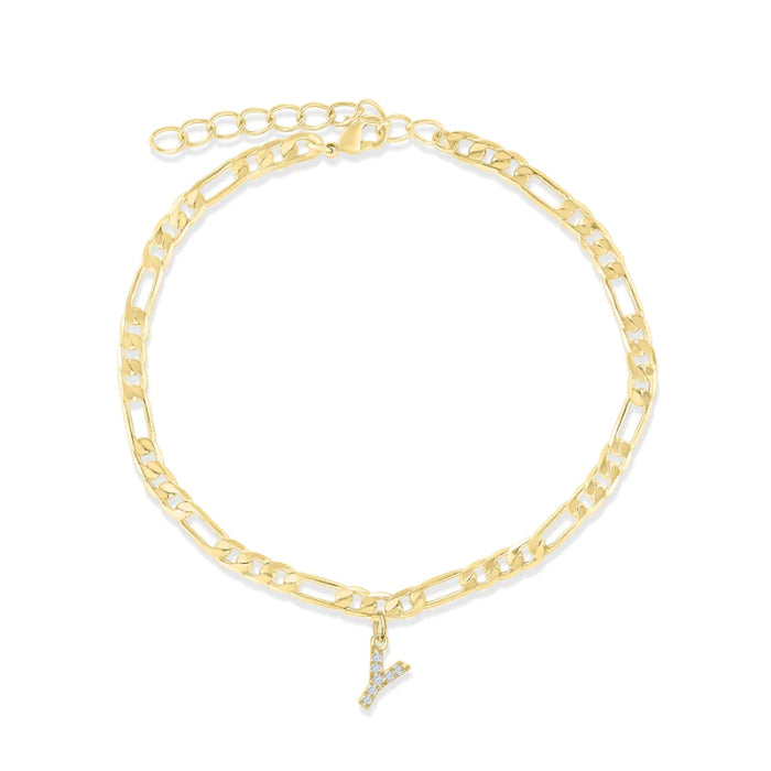 Initial Letter Anklets for Women