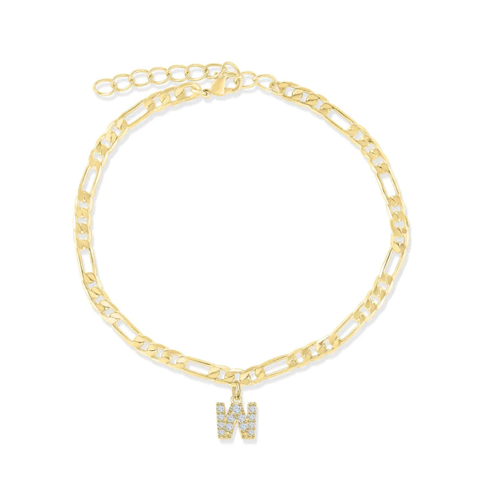 Initial Letter Anklets for Women