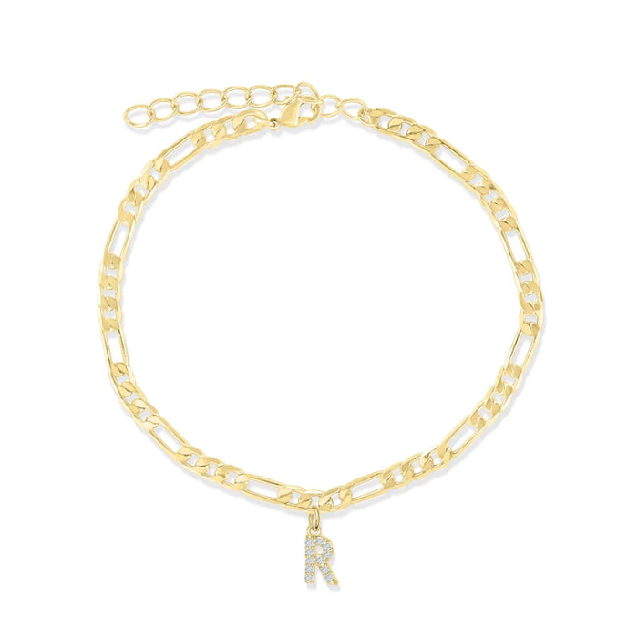 Initial Letter Anklets for Women