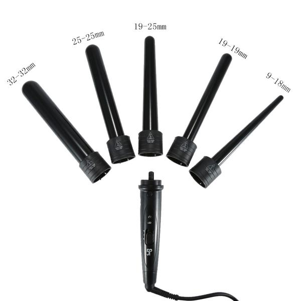 5 Piece Professional Curling Wand Set