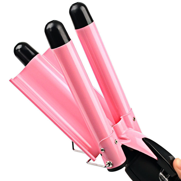 LCD Display Ceramic Triple Barrel Curling Iron