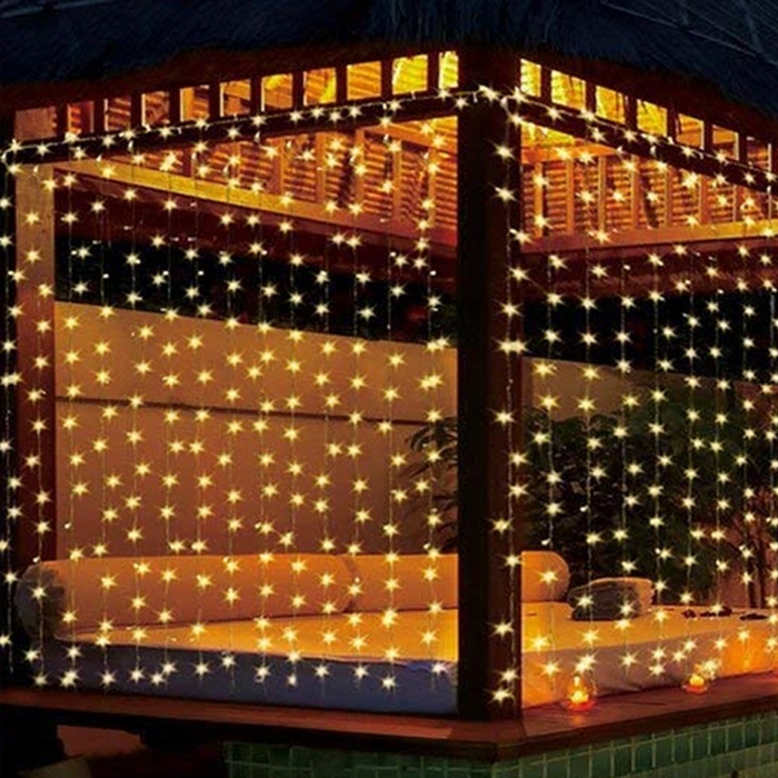 10Ft. 300-LED Warm White String Curtain Light