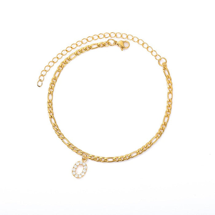 Initial Letter Anklets for Women