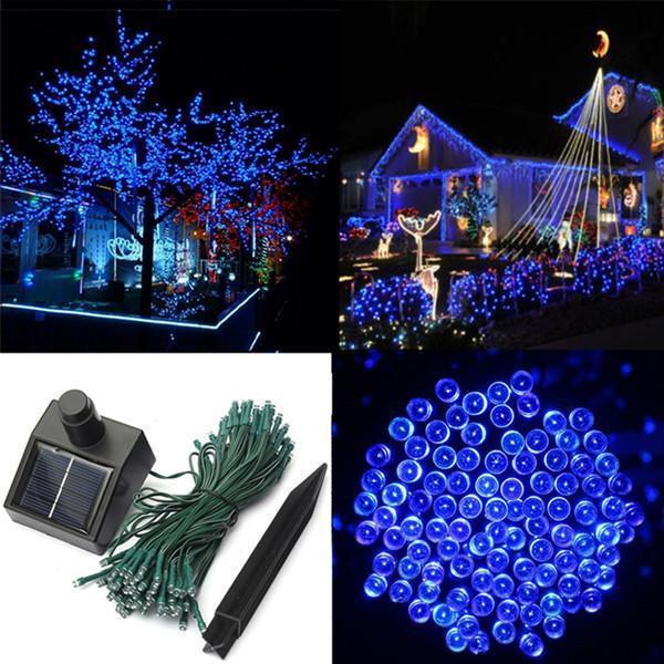 17-Meter String of 100 Led Solar-Powered Fairy Lights